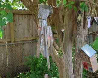 Handcrafted Bamboo Wind Chime with Heart Top