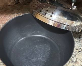 Circulon Total Ti Hi-Low Steel 3-Quart Straining Saucepan