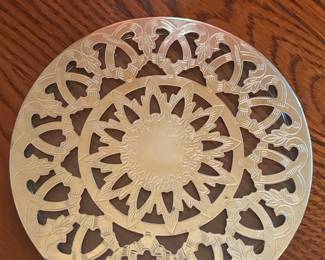 Silver-Plated Glass Trivet