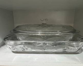 Anchor Hocking Savannah Floral Oval Casserole Dish