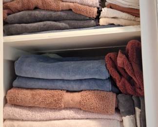 Assorted Household Bath and Hand Towels with Decorative Trim