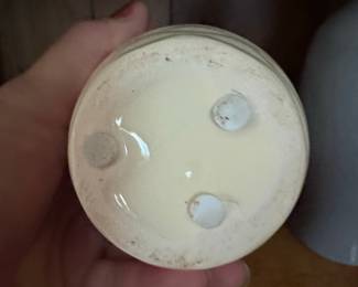 Cream-Colored Wavy Ribbed Ceramic Footed Planter
