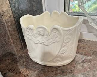 Vintage Ceramic Cherub Planter