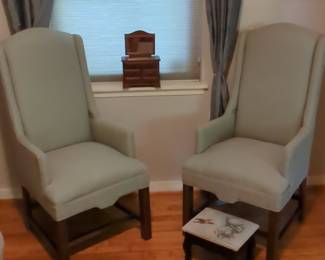 High-Back Upholstered Wingback Accent Chair