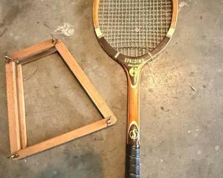 Spalding Challenge Cup Vintage Wood Tennis Racket