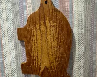 Vintage Pig-Shaped Wooden Cutting Board