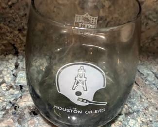 Houston Oilers NFL Smoked Glass Tumbler Set