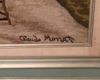Needlepoint Tapestry of Claude Monet's 'Garden at Sainte-Adresse' - Cross-stitch