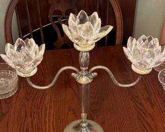 Crystal Lotus Candelabra