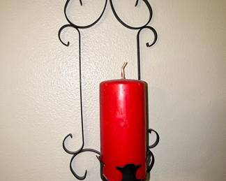 Wrought Iron Candle Sconce Set of 2