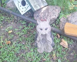 Yorkshire Terrier Statue with Bow