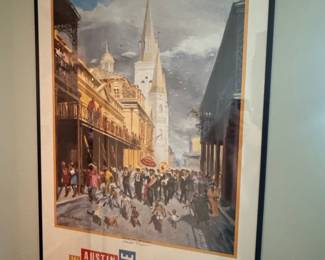 New Orleans French Quarter Street Scene Art Print