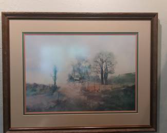 Landscape Watercolor Painting by J. H. Kray