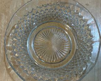 Indiana Glass Diamond Point Clear Salad Plate