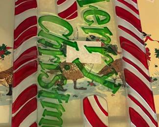 Sleigh Bell Bistro Christmas Candy Cane Platter