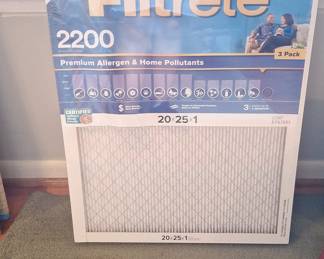 3M Filtrete 2200 Premium Allergen & Home Pollutants 20x25x1 Air Filter 3-Pack