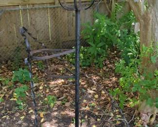 Vintage Wrought Iron Candelabra Plant Stand