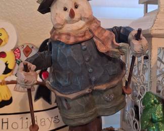 Jim Shore Heartwood Creek Snowman Skier Figurine