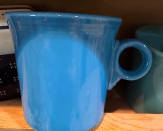 Fiesta Homer Laughlin Co. Ring Handle Mug - Peacock Blue