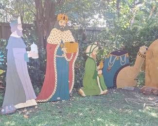 Large Scale Wooden Outdoor Nativity Set
