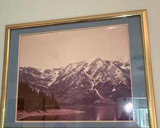 Framed Mountain Landscape Print