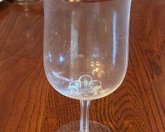 Lenox Moonspun Crystal Water Goblet with Platinum Rim