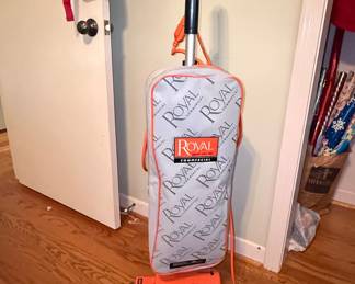 Royal Commercial Upright Vacuum Cleaner with Orange Housing