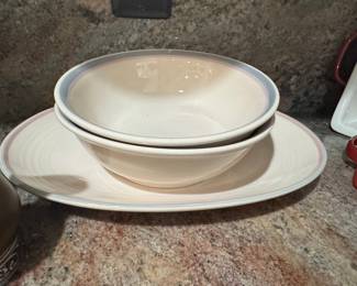 Pfaltzgraff Aura Pink Serving Set