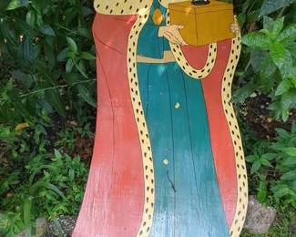 Hand-Painted Wooden Nativity King Yard Art