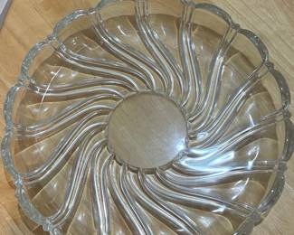 Mikasa Peppermint Clear Glass Platter