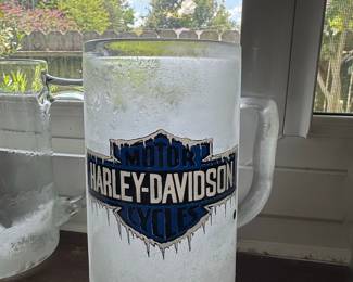 Harley-Davidson Frosted Glass Beer Mug