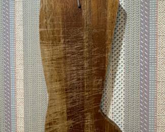 Vintage Cowboy Boot Shaped Wooden Cutting Board
