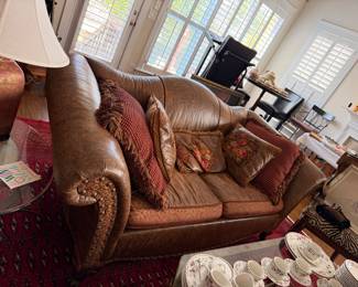 PAIR Of Zimmerman Leather Loveseats