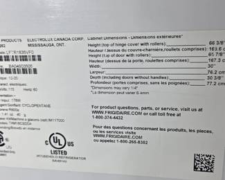 Fridge info