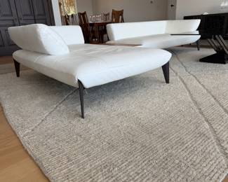ScanDesign White Leather Sofa