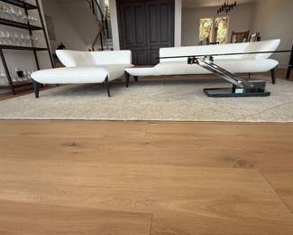 ScanDesign White Leather Sofa