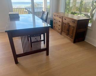 Stickley Mission Style Desk and Credenza