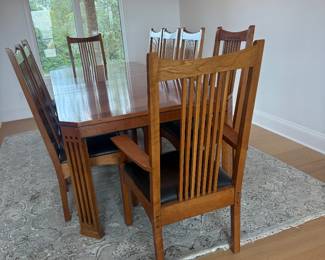 Stickley Cherry Dining Table and 10 chairs