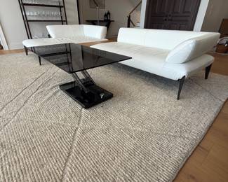 ScanDesign White Leather Sofa