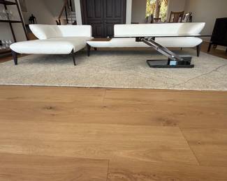 ScanDesign White Leather Sofa