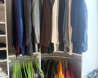 Italian Suits and sport coats around a 44 regular Jacket and 38/32 pants