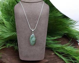 Moss Prehnite Necklace