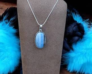 Blue Owhyee Opal Necklace
