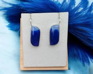 Indigo Botswana Agate Earrings