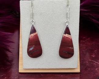 Red Jasper Teardrop Earrings