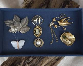 Lot Of Vintage Brooches