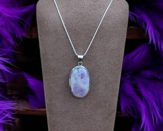 Purple Lepidolite Necklace