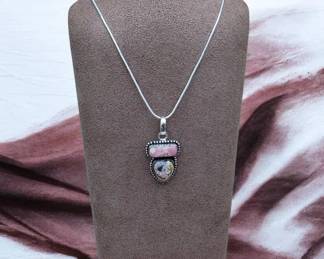 Long Rhodochrosite Necklace