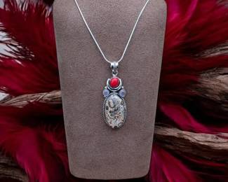 Moon Birds Eye Jasper Necklace