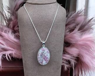 Cobalt Calcite Necklace